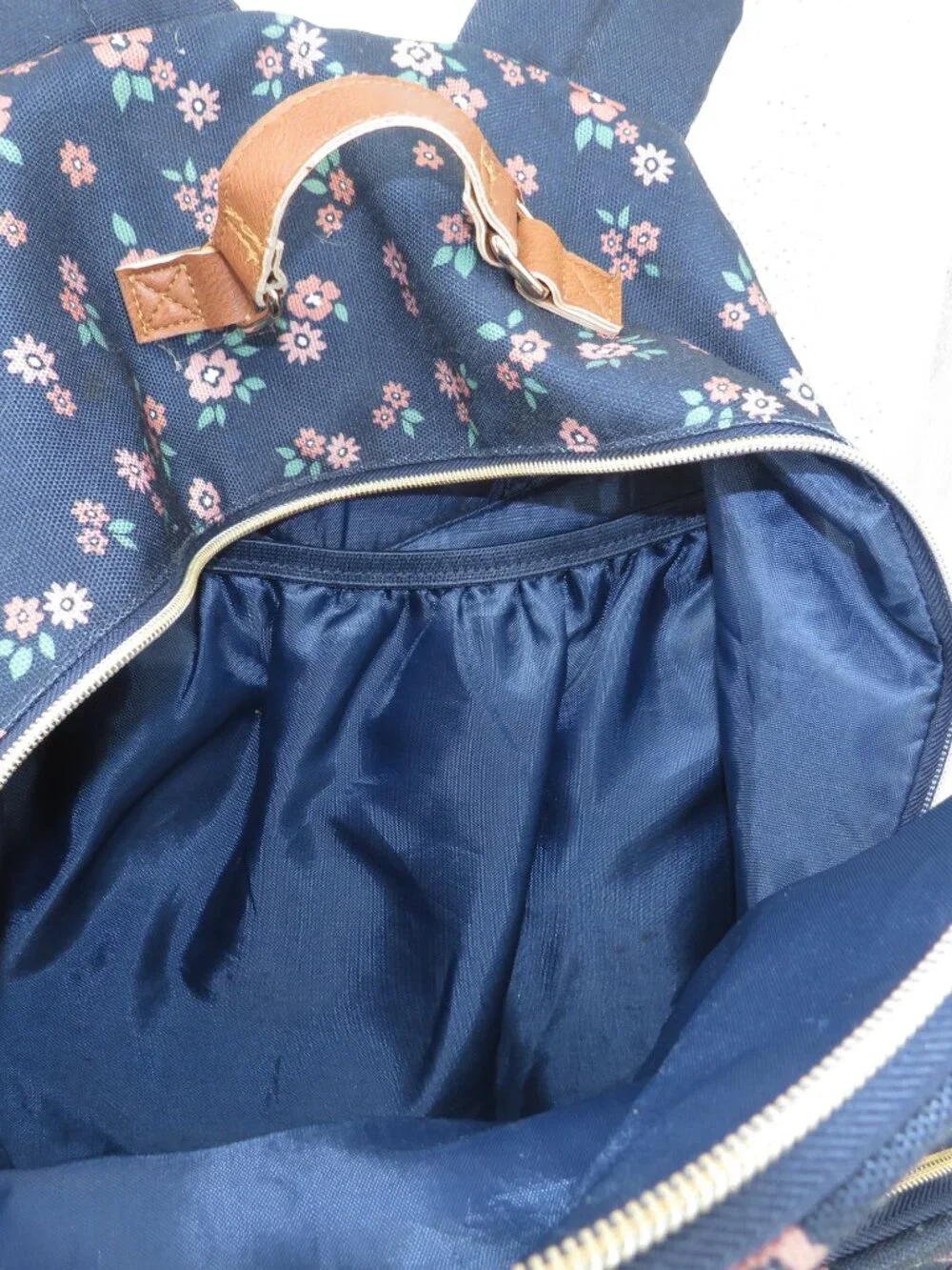 Jessica Simpson Backpack Floral Blue Medium Travel Rucksack School Bag Bookbag